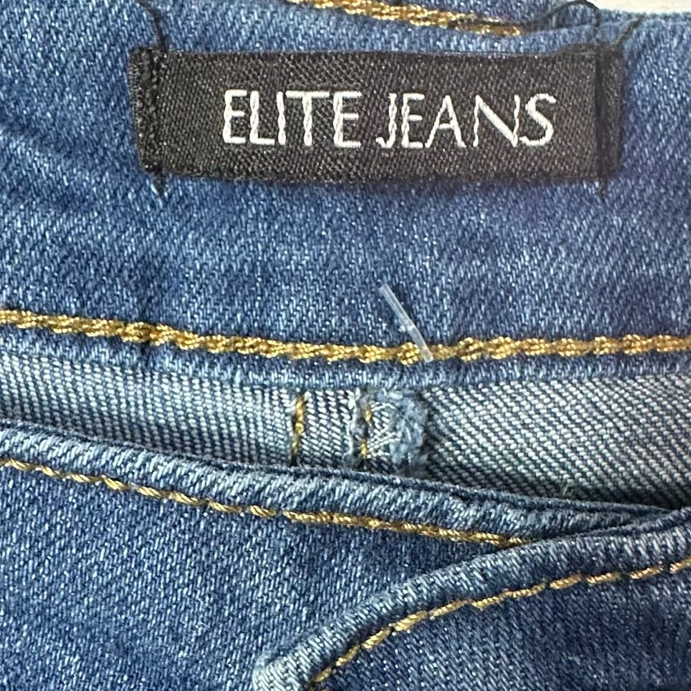 Classic Blue Wide Leg Flare Jeans - Picture 3 of 4